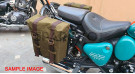 For Royal Enfield Goan Classic 350 Military Pannier Bags Desert Color and Mounting - SPAREZO